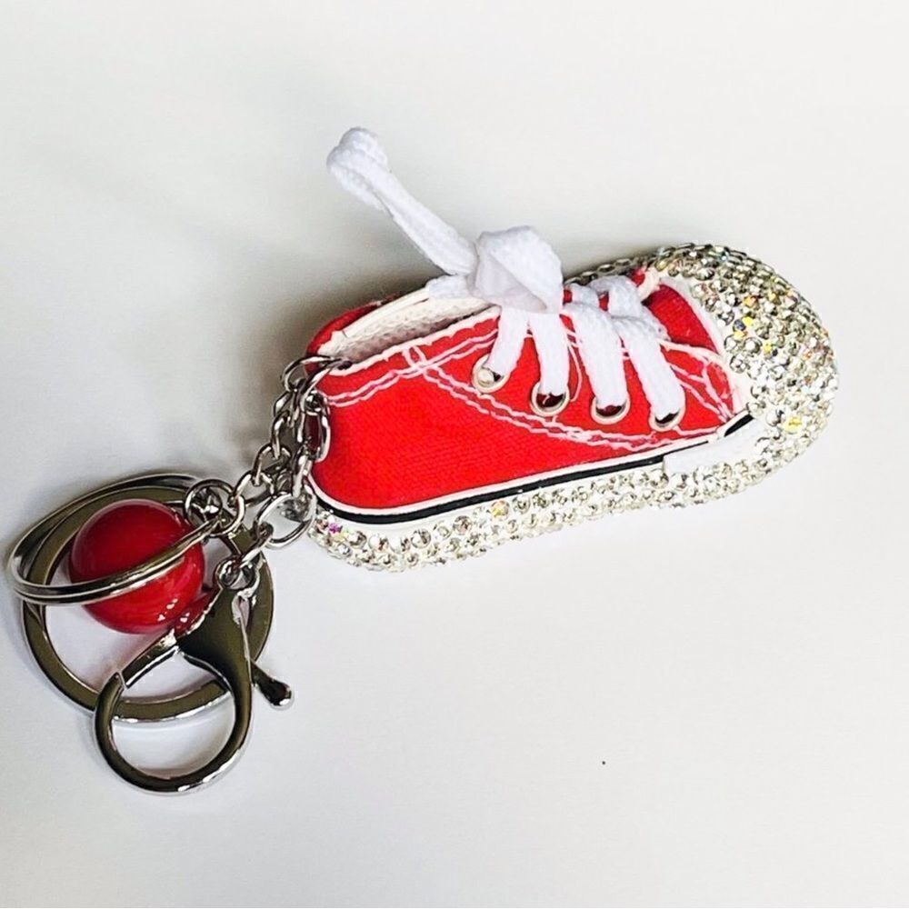 Red Sparkly Shoe Keychain  - Picture 3 of 5